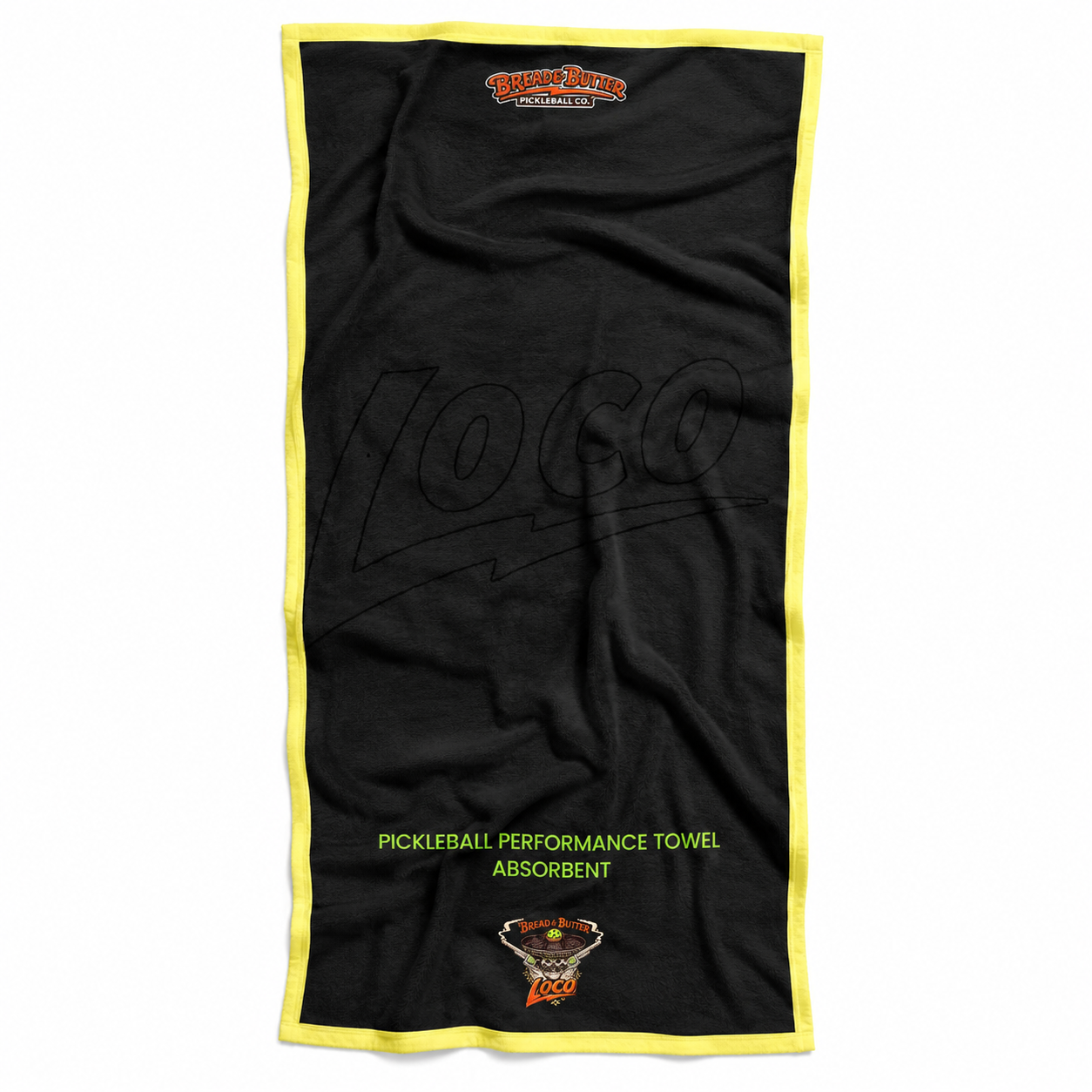 BNB Loco Yellow | Pickleball Graphic Towel | PT17