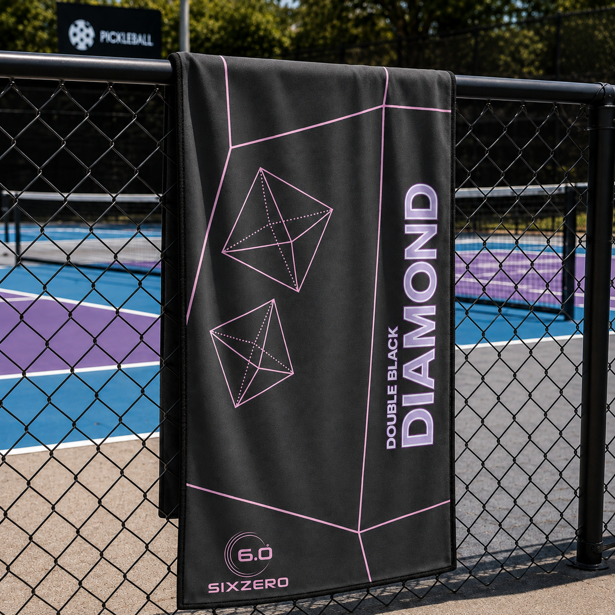 Six Zero Double Black Diamond | Pickleball Graphic Towel | PT58