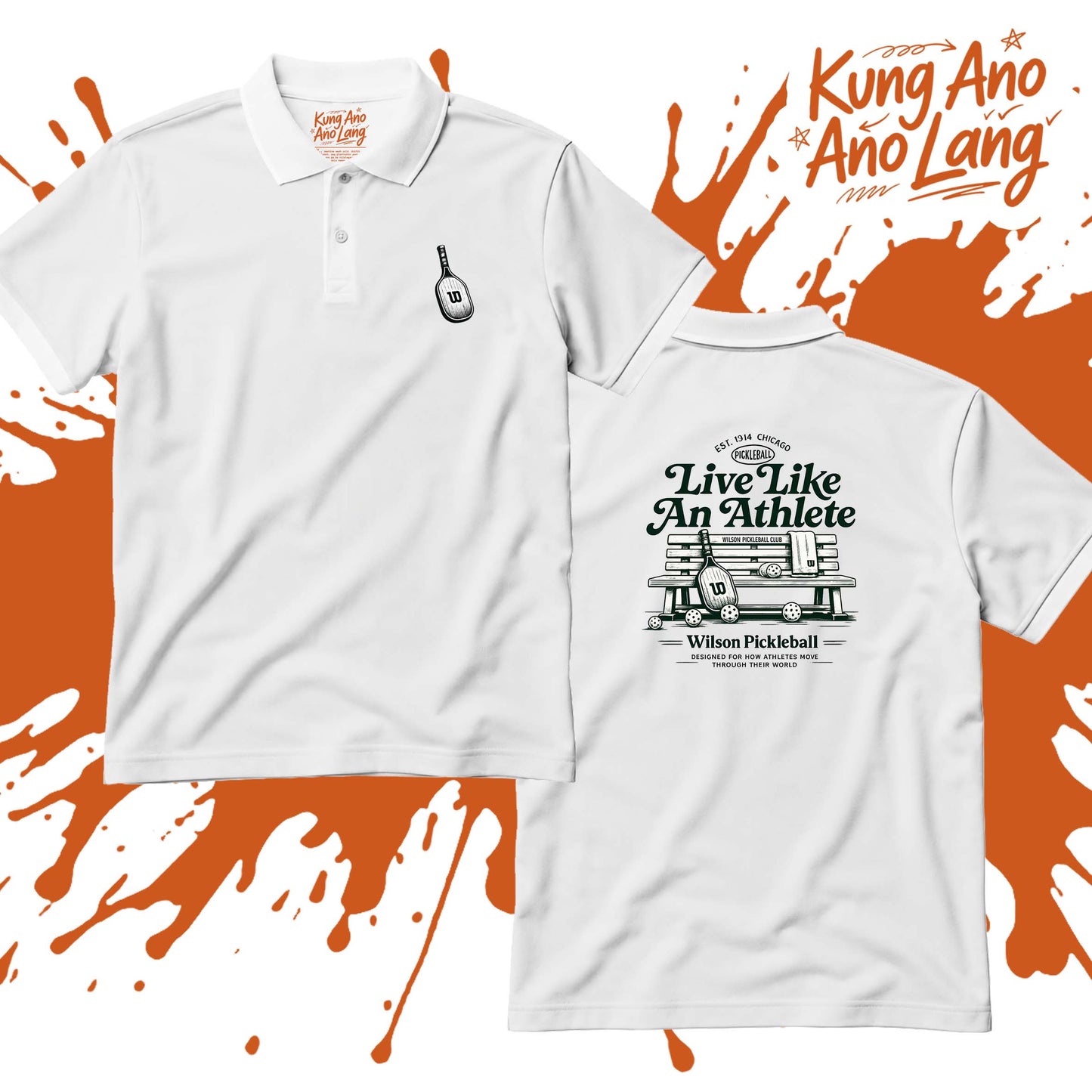 Live like an Athlete | Pickleball Graphic Polo Shirt | DSPB28
