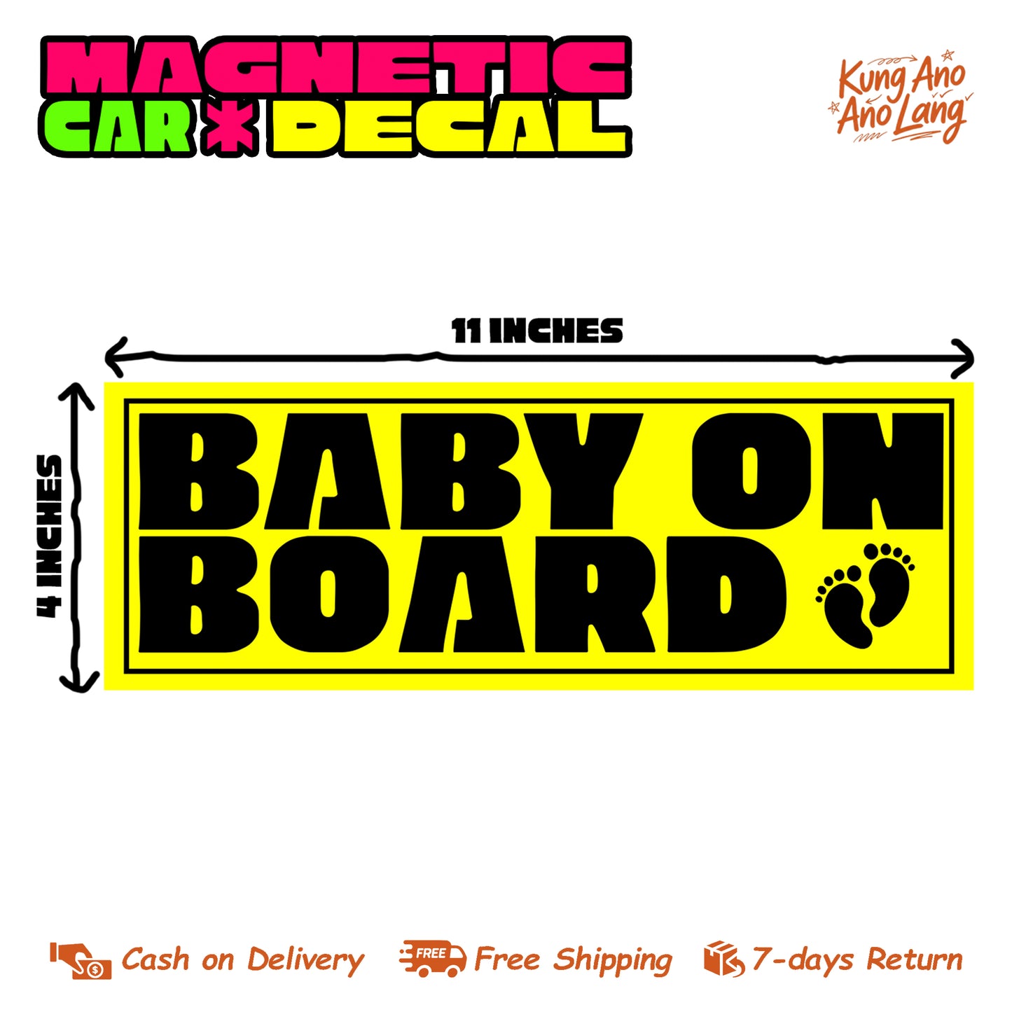 Baby On Board | Magnetic Car Decal | MCD14