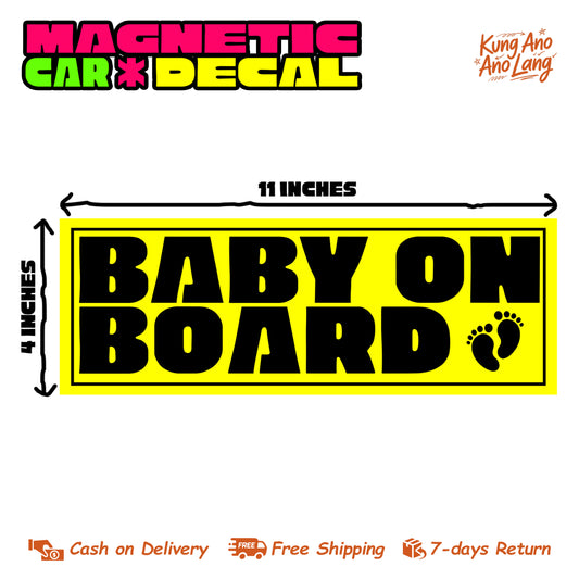 Baby On Board | Magnetic Car Decal | MCD14