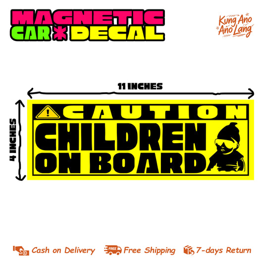 Caution Children On Board | Magnetic Car Decal | MCD8