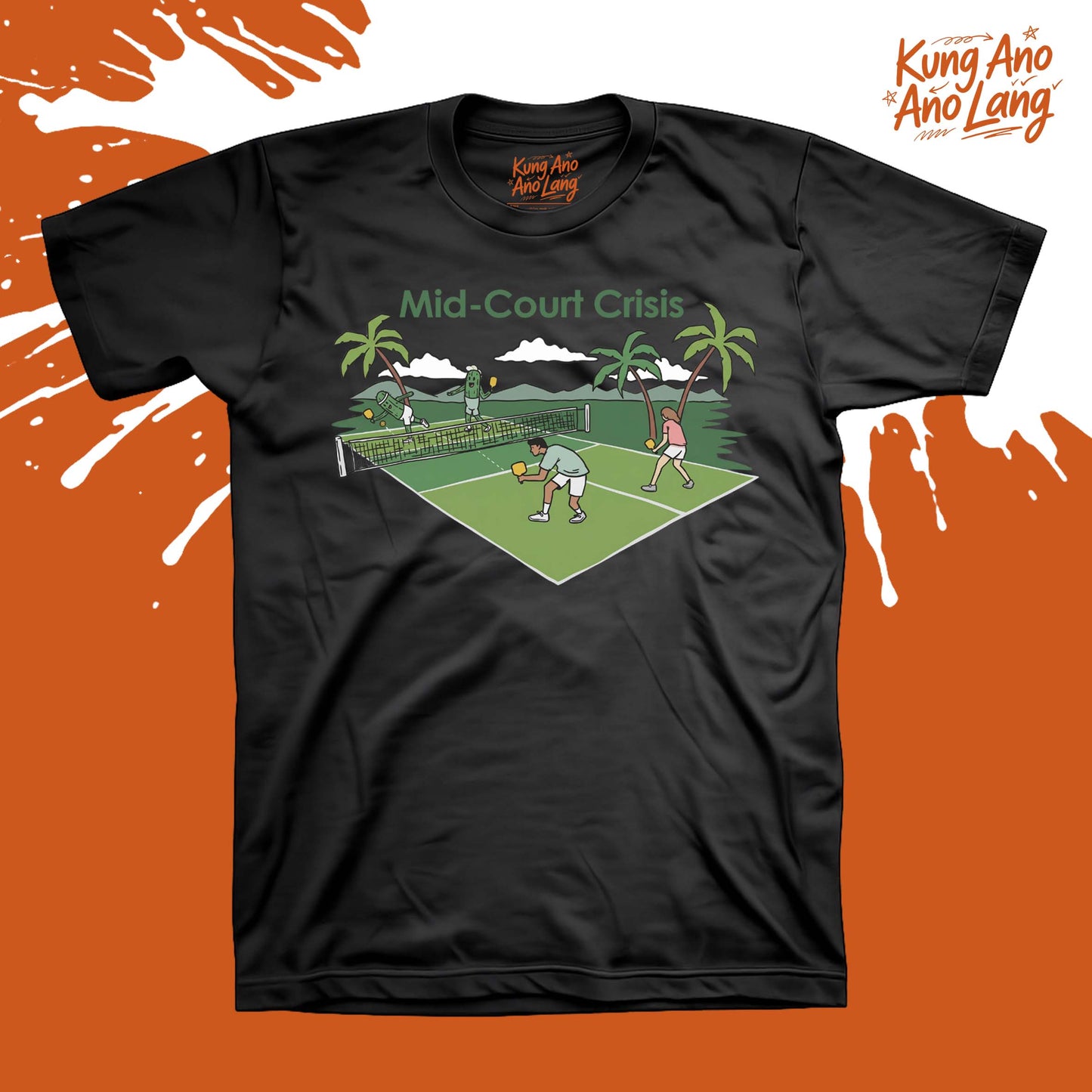 Mid-Court Crisis | Pickleball Graphic Shirt | DSPB12