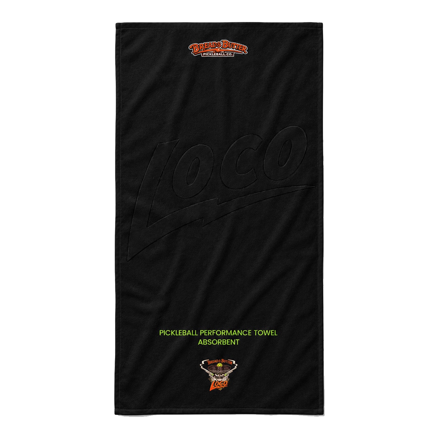 Bread & Butter Loco Black | Pickleball Graphic Towel | PT23